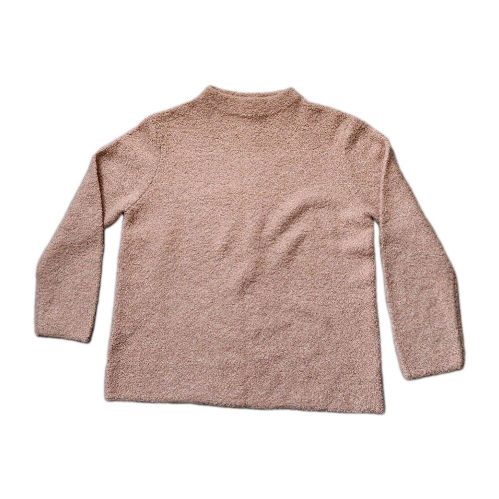 VTG Jones New York Sport Wool Blend Mock Neck Sweater Light Pink Fuzzy Womens XL